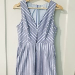 Blue Striped Jumpsuit